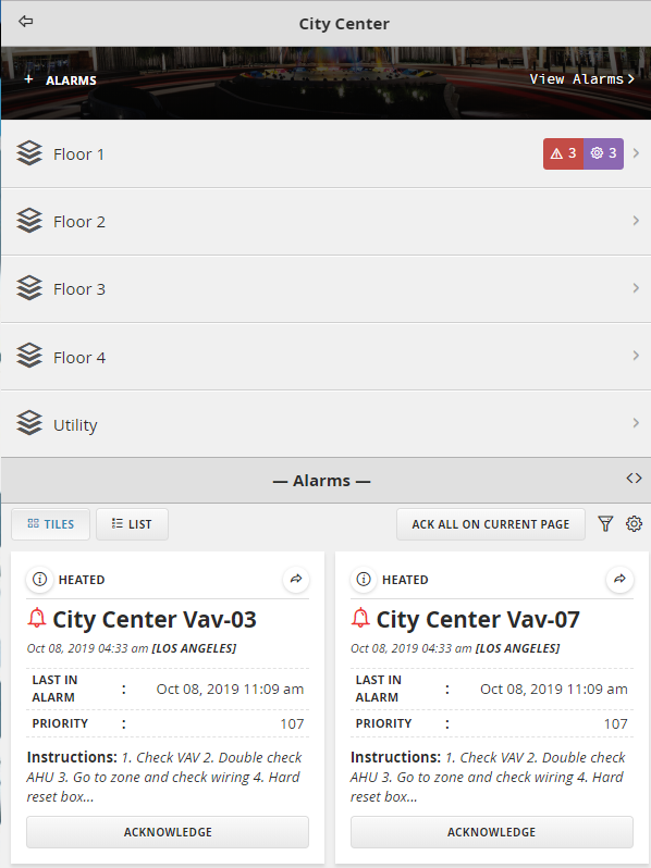 MobileTablet alarm management for your building