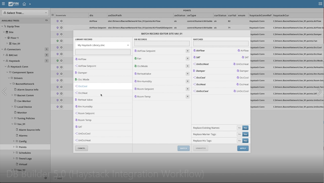 FIN 5 DB Builder - Haystack integration